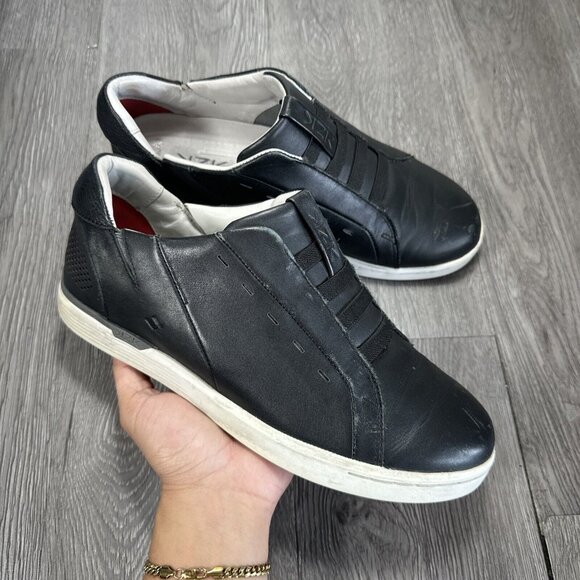 Kizik Mens New York Shoe Sz 8.5 Slip On Hands Free Casual Sneaker Black Leather main image 7